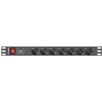 Listwa Zasilająca Rack PDU Lanberg 1U 16A 7x Schuko 2m Czarna