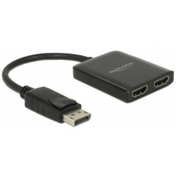 Splitter Video Delock Displayport 1.2->2x HDMI 4k Na Kablu 25cm