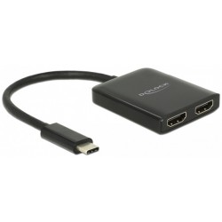 Splitter Video Delock USB Type-C->2x HDMI 4k Czarny