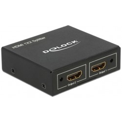 Splitter Video Delock HDMI->2x HDMI 4k Czarny