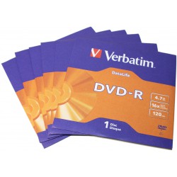 DVD-R Verbatim 4.7GB x16 Datalife 50-Pack Koperta