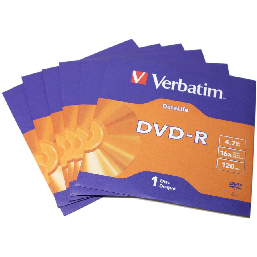 DVD-R Verbatim 4.7GB x16 Datalife 50-Pack Koperta