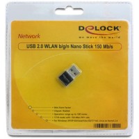 Bezprzewodowa Karta Sieciowa Nano USB Delock 150Mb 1 Wewnętrzna Antena