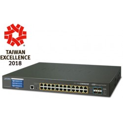 Switch Planet GS-5220-24P4XVR 24-Port POE 1000base-T+4port 10G TP/SFP+ Zarządzalny Dotykowy Ekran