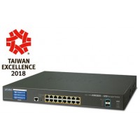 Switch Planet GS-5220-16UP2XVR 16-Port POE 1000base-T+2port 10G TP/SFP+ Zarządzalny Redundant Power