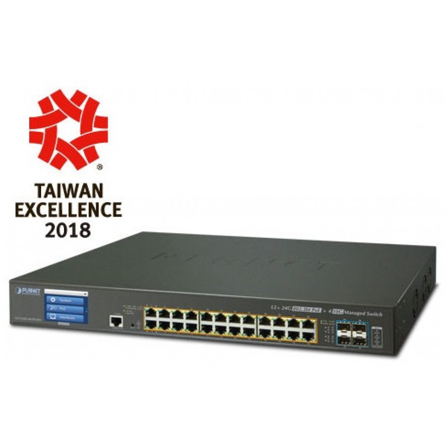 Switch Planet GS-5220-24UPL4XVR 24-Port Ultra POE 1000base-T+4port 10G TP/SFP+ Zarządzalny Dotykowy