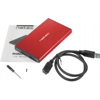 Obudowa HDD SSD Zewnętrzna Natec Rhino Go Sata 2.5" USB 3.0 Czerwona