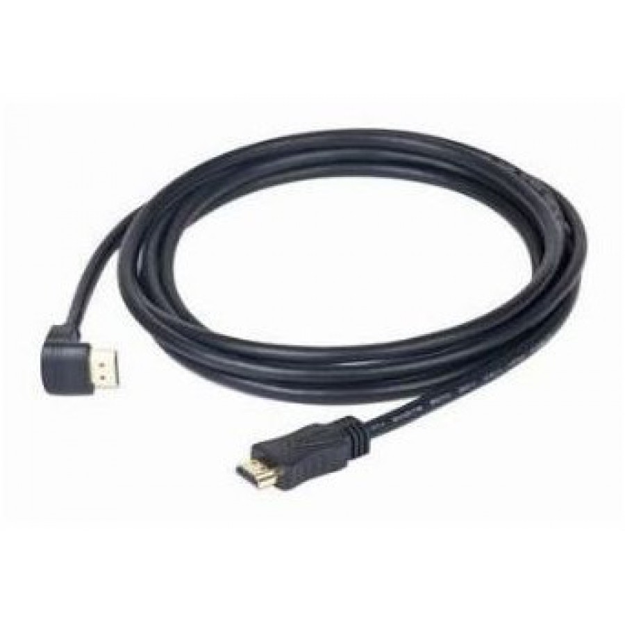 Kabel HDMI M/M V1.4 1.8m Kątowy Prawo Czarny Lanberg 50-Pack