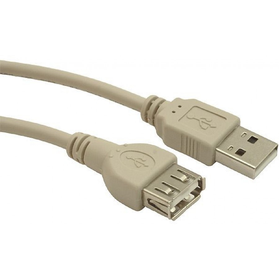 Przedłużacz USB-A M/F 2.0 0.75m Szary Lanberg 50-Pack