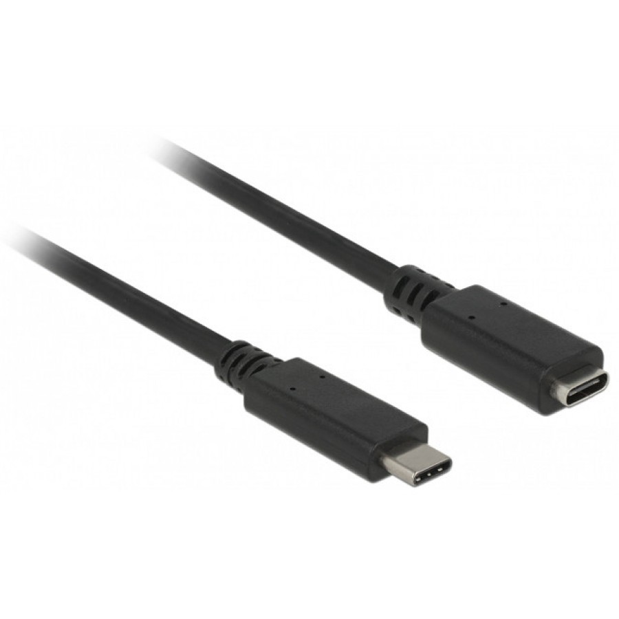 Przedłużacz USB Cm-Cf 3.1 0.5m Czarny Delock