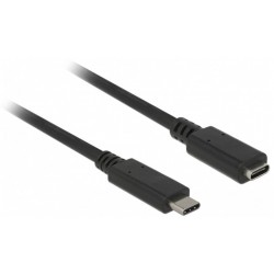 Przedłużacz USB Cm-Cf 3.1 1.5m Czarny Delock