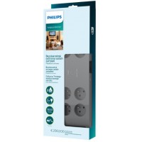 Listwa Zasilająca Philips Czarna 2m 8x 230V PL