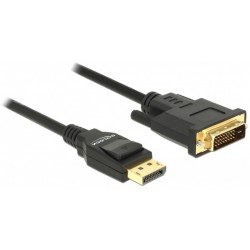 Kabel Displayport M V1.2-> DVI-D (24+1) 1m Czarny Delock