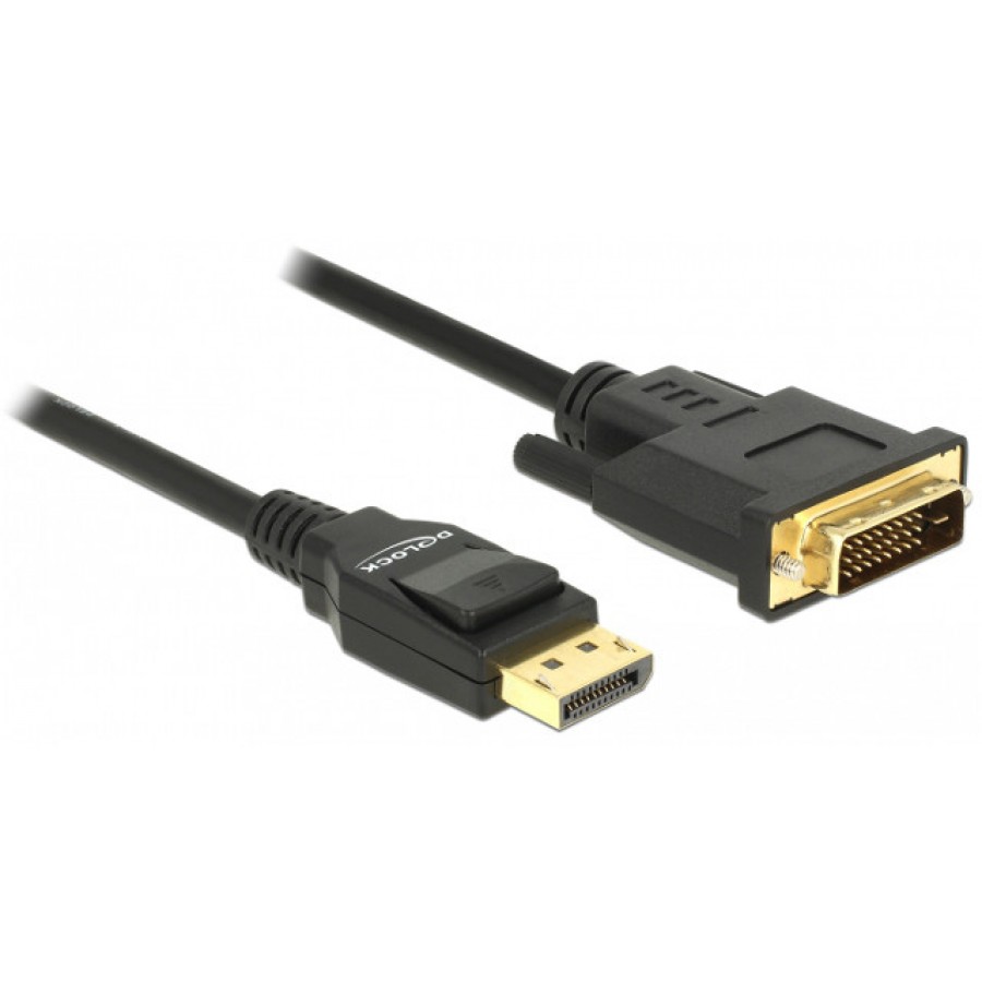 Kabel Displayport M V1.2-> DVI-D (24+1) 1m Czarny Delock