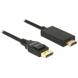 Kabel Displayport M->HDMI M 1m 4k Czarny Delock