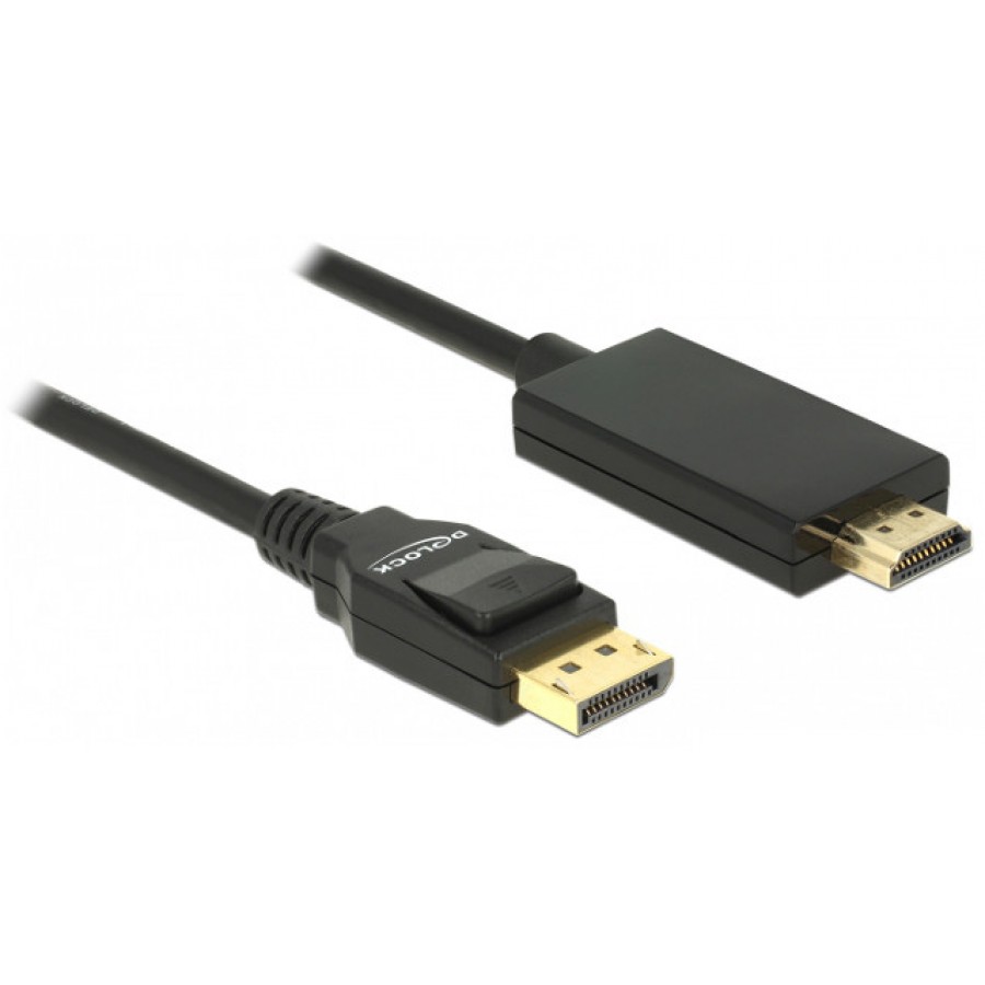 Kabel Displayport M->HDMI M 1m 4k Czarny Delock