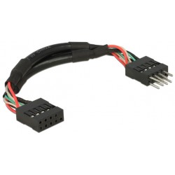 Przedłużacz USB Pinheader 10pin(F)-Pinheader 10pin(M) 10cm Delock