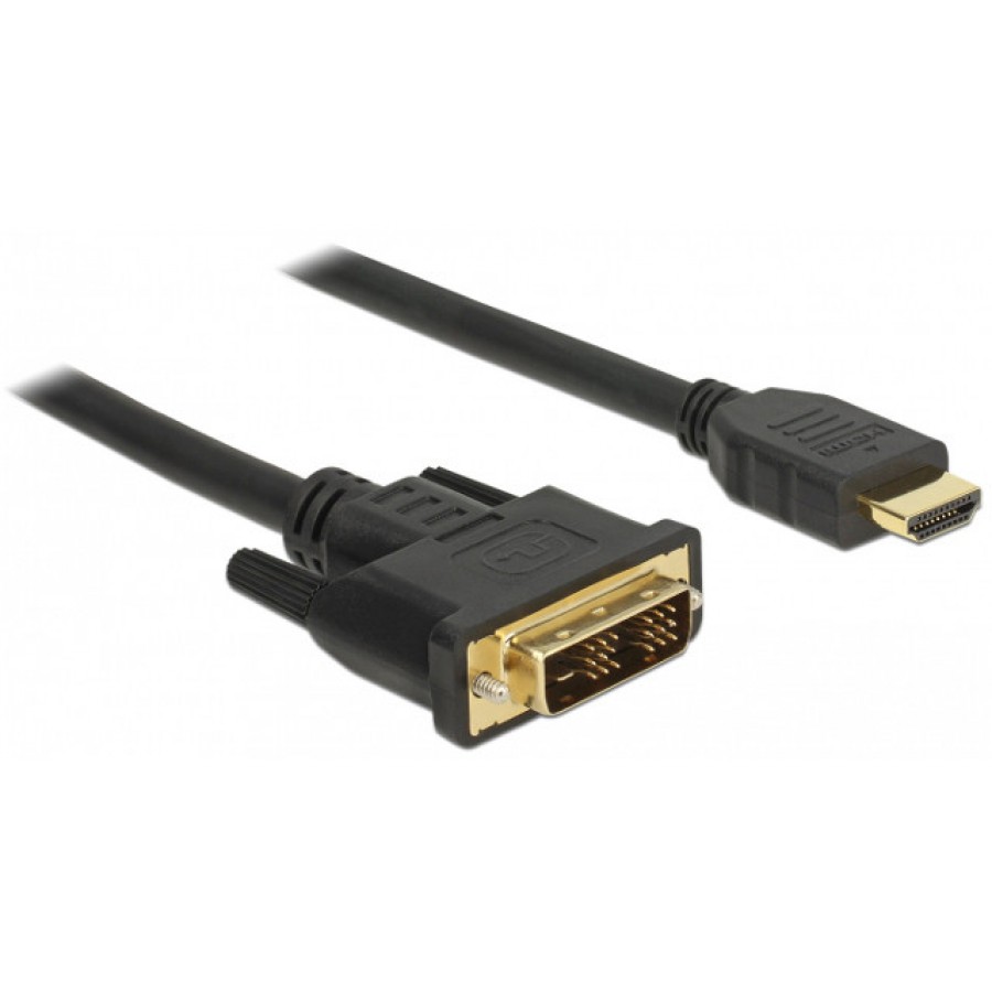 Kabel DVI-D(M)(18+1)->HDMI(M) V1.2 5m Single Link Delock