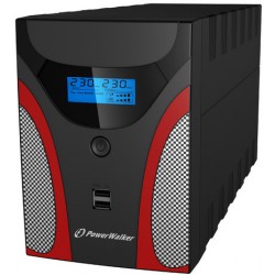 UPS Powerwalker Line-Interactive 1200VA 4x 230V PL , USB, LCD, 2x Ładowarka USB GAMING