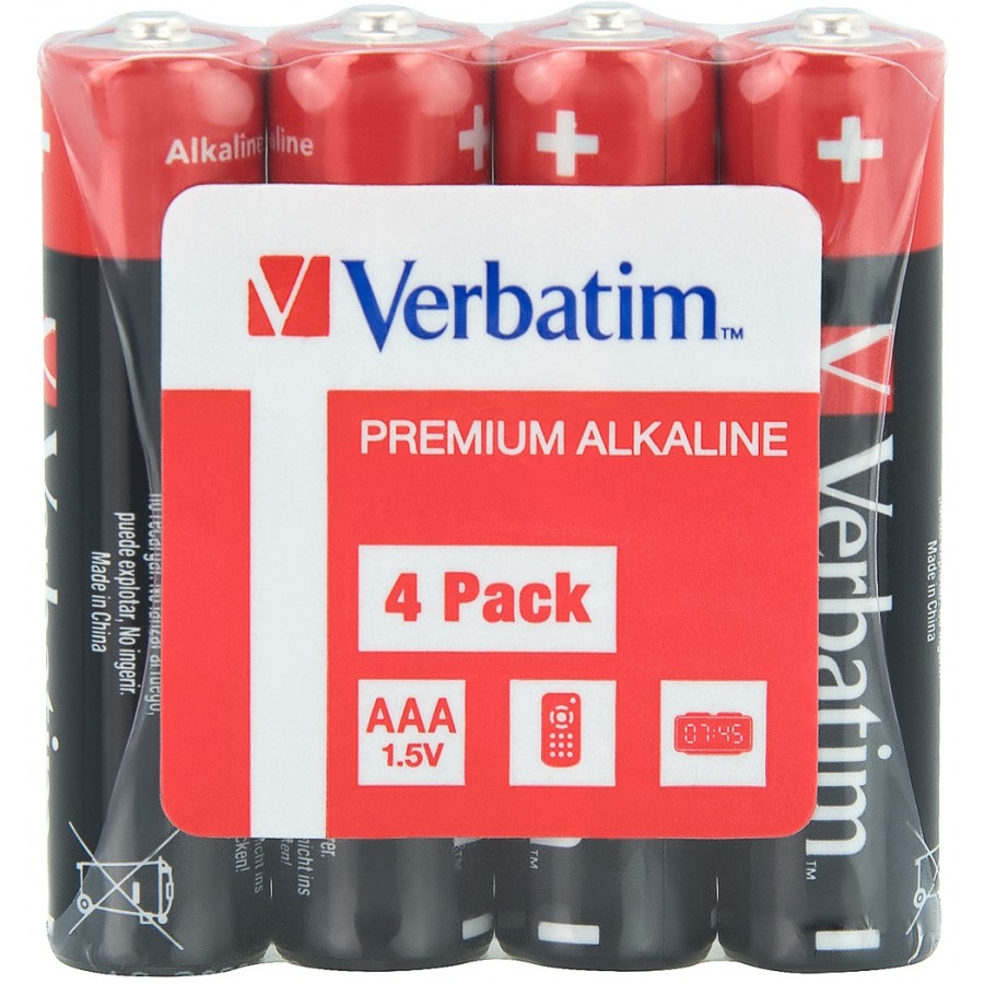 Bateria Verbatim Alkaliczna LR3 AAA 4 Szt Shrink