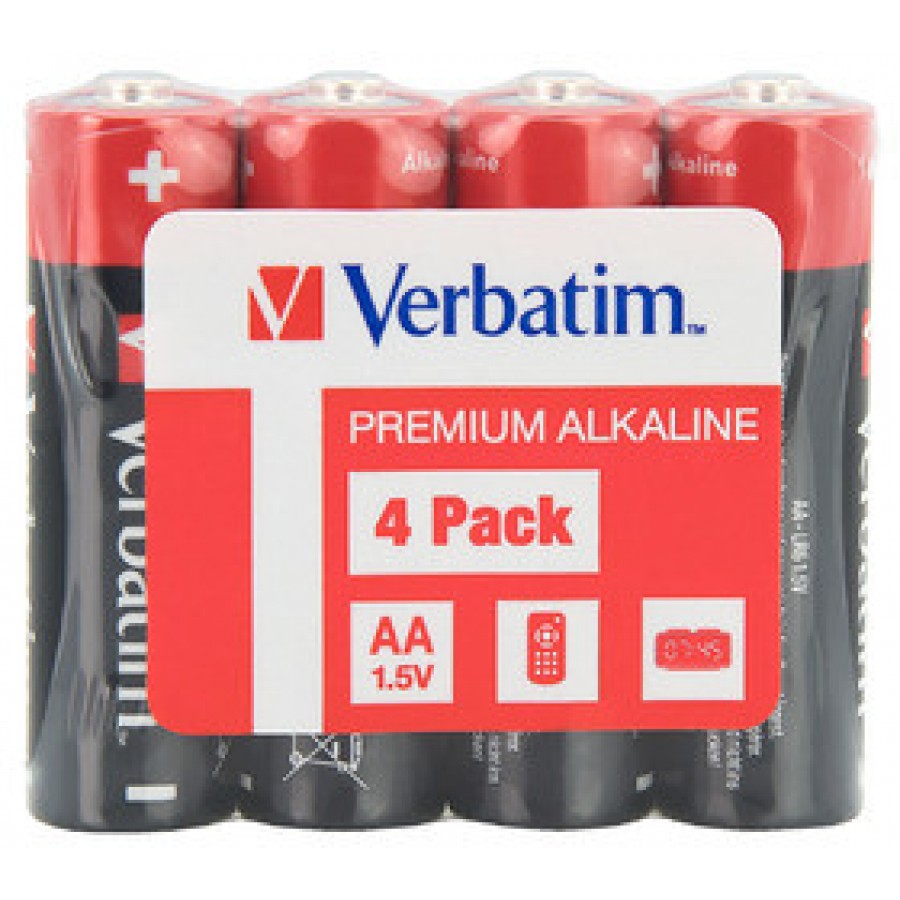 Bateria Verbatim Alkaliczna LR6 AA 4 Szt. Shrink