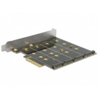 Karta PCI Express->4x M.2 Key B Raid Delock