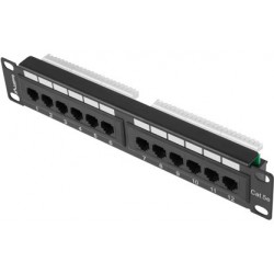 Patch Panel 12 Port 1u 10" Kat5e Czarny Lanberg