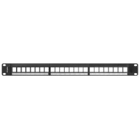 Patch Panel Pusty 24 Port 1u 19" Do Modułów Keystone Czarny Lanberg