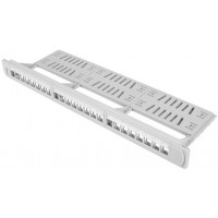 Patch Panel Pusty 24 Port 1u 19" Z Organizerem Do Modułów Keystone Szary Lanberg