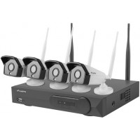 Zestaw Do Monitoringu Rejestrator NVR 4 Kanałowy Wifi + 4 Kamery Ip Wifi 1.3mp Z Akcesoriami Lanberg