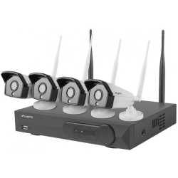 Zestaw Do Monitoringu Rejestrator NVR 4 Kanałowy Wifi + 4 Kamery Ip Wifi 1.3mp Z Akcesoriami Lanberg