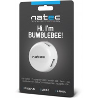 Hub USB 2.0 Natec Bumblebee 4-Porty Biały