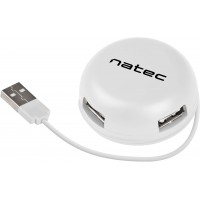 Hub USB 2.0 Natec Bumblebee 4-Porty Biały