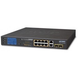 Switch Planet Gsd-1222vhp 8-Port 1Gb POE + 2-Port 1Gb +2-PORT SFP Niezarządzalny