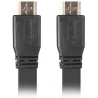 Kabel HDMI M/M V2.0 5m Czarny Flat Lanberg