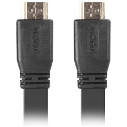 Kabel HDMI M/M V2.0 3m Czarny Flat Lanberg