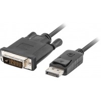 Kabel Displayport(M) V1.2->DVI-D(M)(24+1) 3m Czarny Dual Link Lanberg