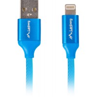 Kabel Lightning(M)->USB-A(M) 1.8m Blue Premium Lanberg