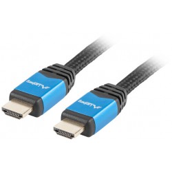 Kabel HDMI M/M V2.0 1m Czarny Premium Lanberg