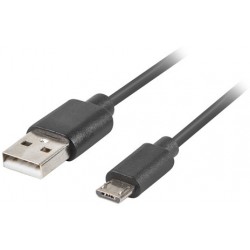 Kabel USB Micro-B(M)->A(M) 2.0 3m Czarny QC 3.0 Lanberg