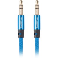 Kabel Audio Minijack 3.5mm M/M 3 Pin 2m Niebieski Premium Lanberg