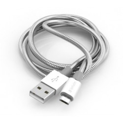 Kabel USB Micro-B(M)->A(M) 2.0 1m Srebrny Verbatim