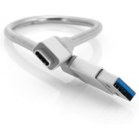 Kabel USB-C(M)->A(M) 3.1 Gen 2 0.3m Srebrny Verbatim