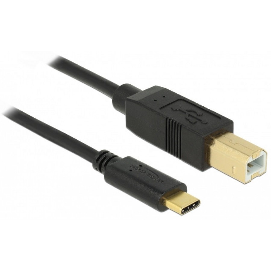 Kabel USB-C(M)->B(M) 2.0 4m Czarny Delock