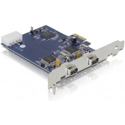 Karta PCI Express->Firewire 2x1394a 6pin Żeńskie Delock