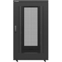 Szafa Instalacyjna Rack Stojąca 19" 27u 800x1000 Czarna Drzwi Perforowane Lanberg Flat Pack