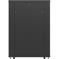 Szafa Instalacyjna Rack Stojąca 19" 27u 800x1000 Czarna Drzwi Perforowane Lcd Lanberg Flat Pack