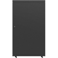 Szafa Instalacyjna Rack Stojąca 19" 27u 800x1000 Czarna Drzwi Szklane Lcd Lanberg Flat Pack