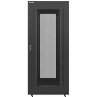 Szafa Instalacyjna Rack Stojąca 19" 37u 800x1000 Czarna Drzwi Perforowane Lanberg Flat Pack