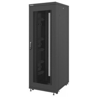 Szafa Instalacyjna Rack Stojąca 19" 37u 800x1000 Czarna Drzwi Perforowane Lanberg Flat Pack